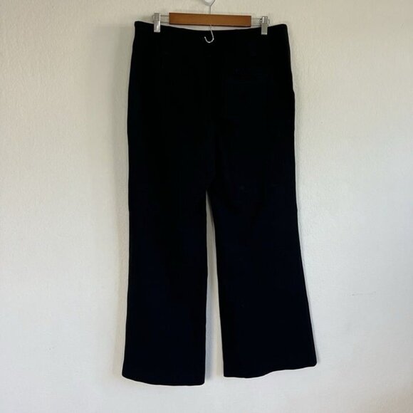 The Naomi Cropped Wide-Leg Black Stretch Flared Pants by Maeve Anthropologie 14 - Picture 12 of 12
